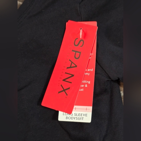 Spanx Long Sleeve Bodysuit, Scoop neck, FS6015, Black | Dancewear | Leotard M - Picture 4 of 8